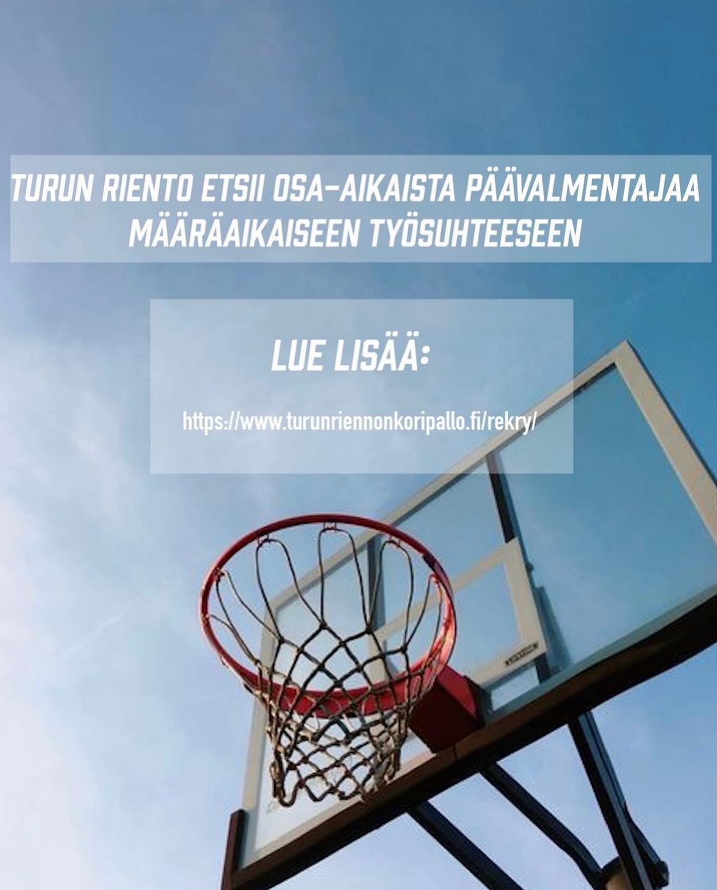 Oletko sinä meidän seuraava uusi työntekijä? 🤩
Lisätietoja löydät osoitteesta: https://www.turunriennonkoripallo.fi/rekry/
(linkki löytyy myös biossa 💚)
#youneverplayalone #rekry