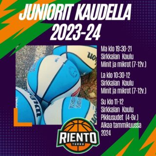 Turun Riennon koripallolla toimintaa seuraavasti kaudella 2023-24. Tervetuloa mukaan toimintaan!🏀 Nuorten ryhmien kohdalla ota yhteyttä hallitus@turunriennonkoripallo.fi, jos toimintamme kiinnostaa. Aikuisten ryhmien kohdalla, ota yhteyttä joukkueen yhteyshenkilöön, joiden yhteystiedot löytyy seuran nettisivuilta.#koripallo #liikunta #turku #nuortenliikunta #youneverplayalone