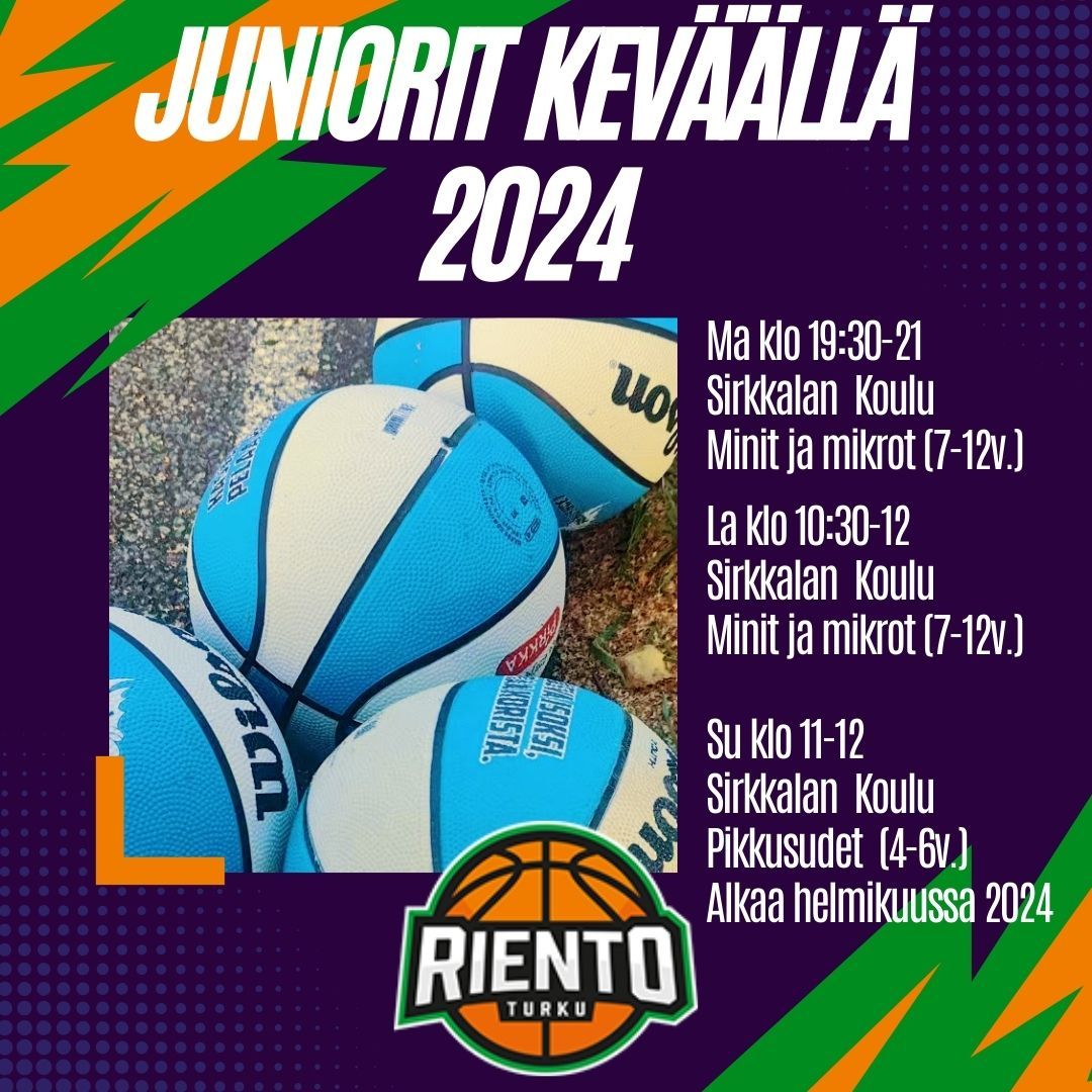 Turun Riennon koripallon tavoitteena on ensisijaisesti tarjota matalankynnyksen toimintaa kaikenikäisille. Keväällä 2024 Riennolla toimii kaksi harrasteryhmää ikähaarukassa 4-12v. Mutta ryhmiä ja joukkueita pyritään perustamaan sitä, mukaan, kun saadaan tarpeeksi kiinnostuneita (myös kilpa). Joten joka tapauksessa voi olla yhteydessä, vaikkei juuri nyt olekaan sopivaa ryhmää tarjolla. Profiilin linkeistä lisätietoja. Tervetuloa mukaan toimintaan!
#koripallo #junioritoiminta #liikunta #youneverplayalone